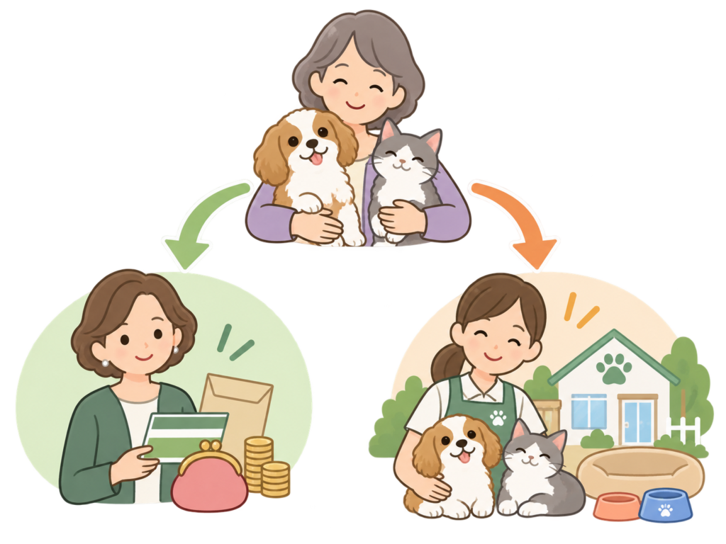 ペット信託の説明イラスト