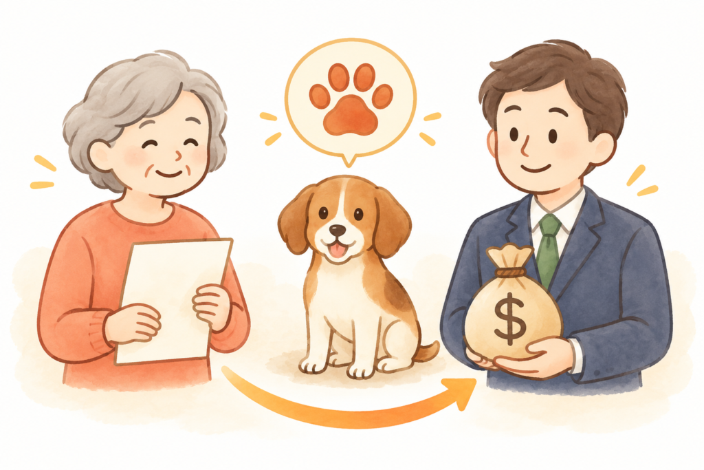 ペット信託の説明イラスト