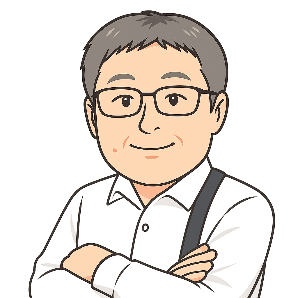 持原浩司氏の似顔絵イラスト