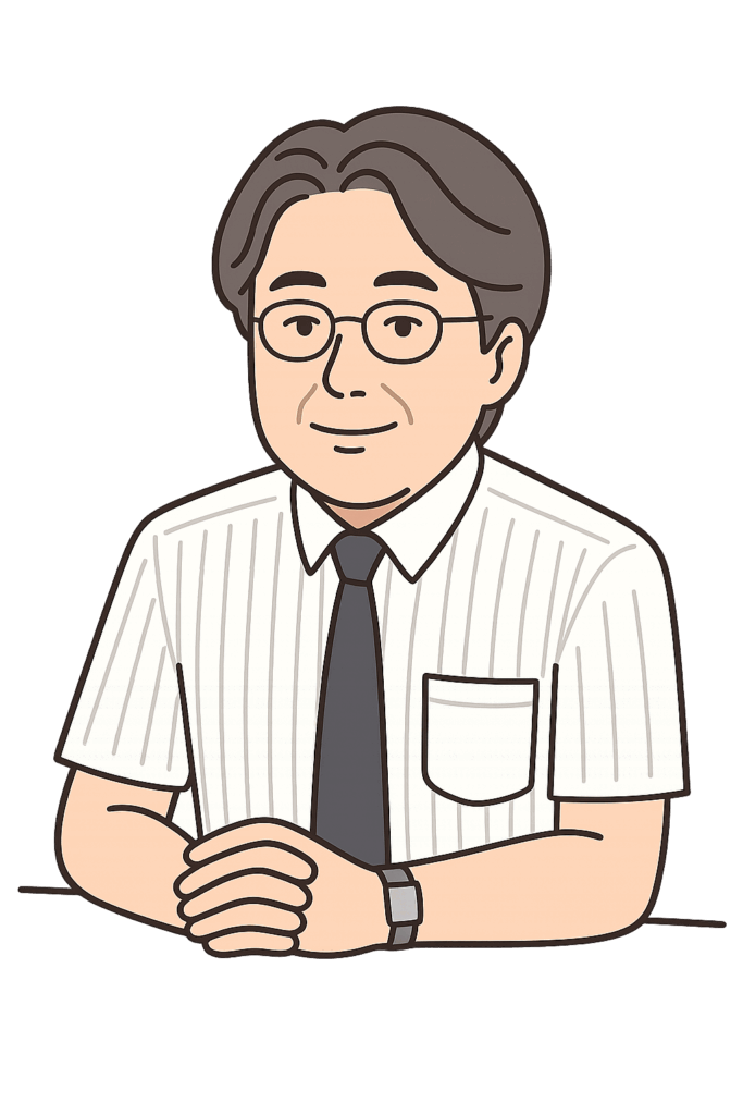 前田敏氏の似顔絵イラスト