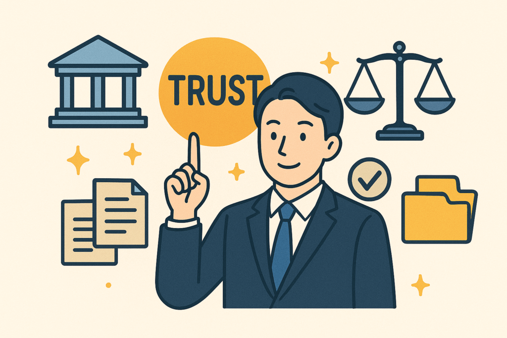 信託が当たり前になる未来のイメージ図