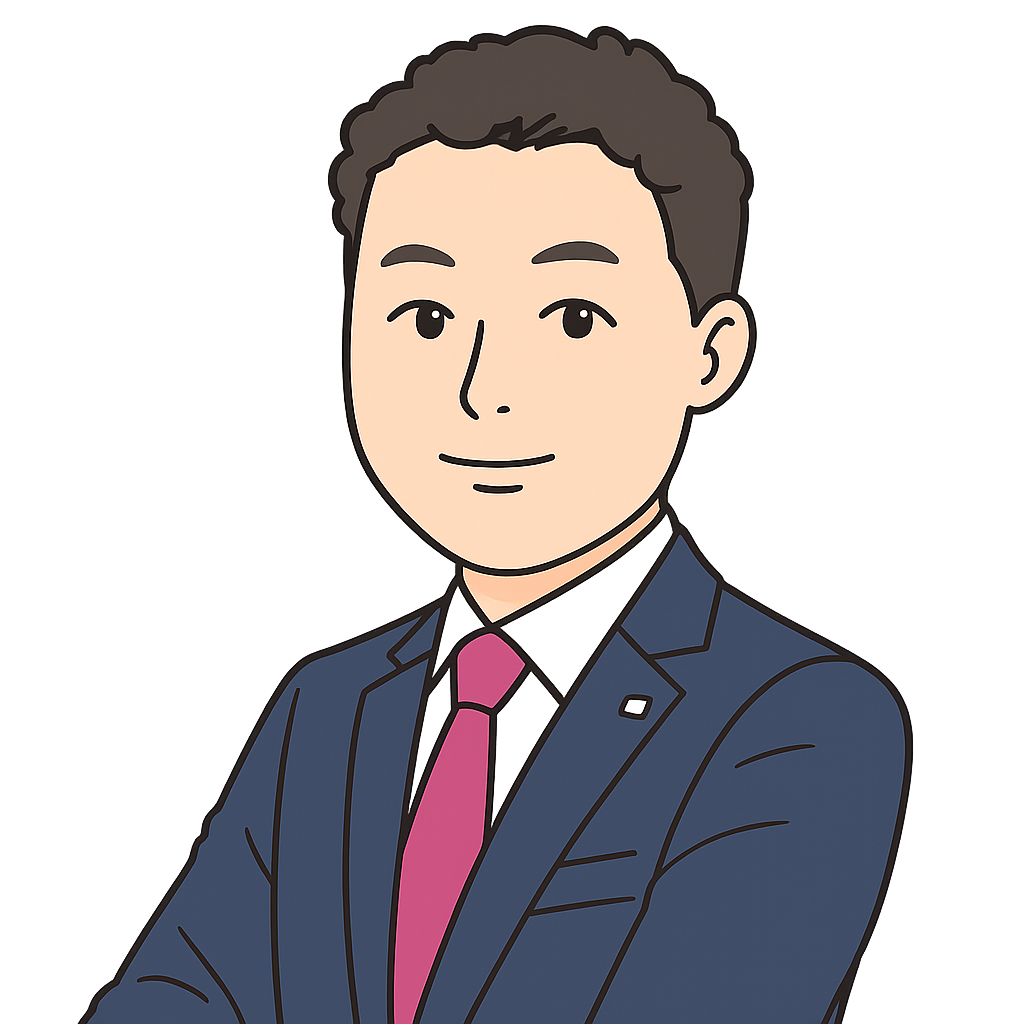 新井勇樹氏の似顔絵イラスト