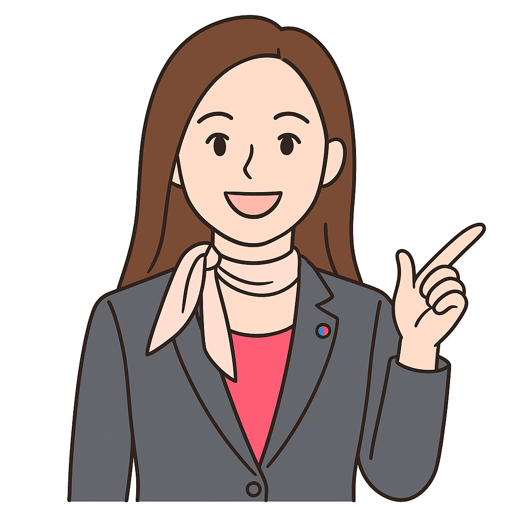 渕上綾子氏の似顔絵イラスト